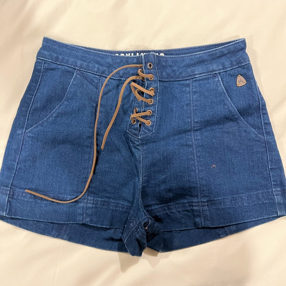 Miranda Lamber boot barn high waisted faux leather lace up jeans
